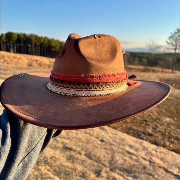 Brown Suede Cowboy Hat - Picture 2 of 8